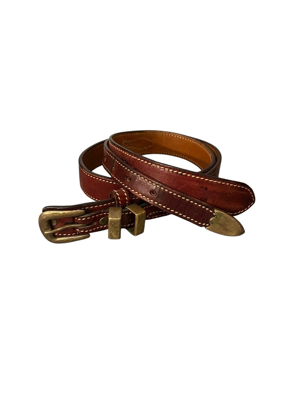 Vintage Galco Sporting Clays Ranger Brown Leather Belt Size 36 Brass Buckle USA